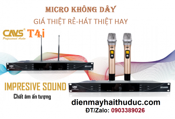 Micro Không Dây CAVS T4i giá tầm trung, Hát thật hay