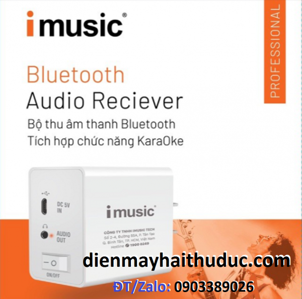 Thiết bị thu Bluetooth iMusic 5.0 phát âm thanh trên cả tuyệt vời