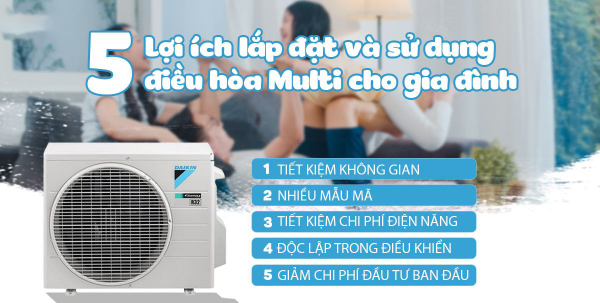 Lợi thế của việc lắp Máy lạnh Multi cho hộ gia đình