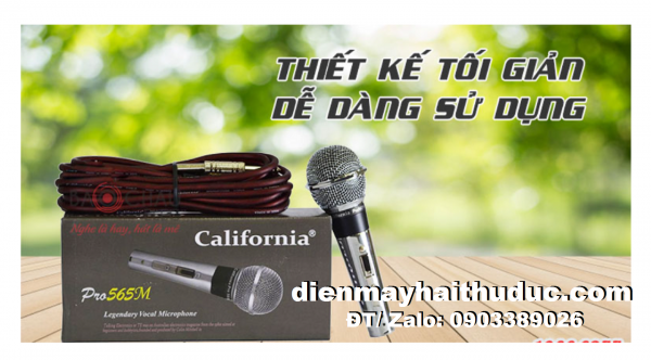 Micro có dây California Pro 565M chính hãng Nguyễn Hoàng Audio