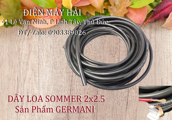 Dây loa tròn Sommer 2 x 2,5 đến từ Germany