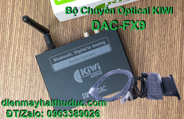 Bộ chuyển Optical ra AV Kiwi DAC-FX9 hỗ trợ Bluetooth, micro, volume