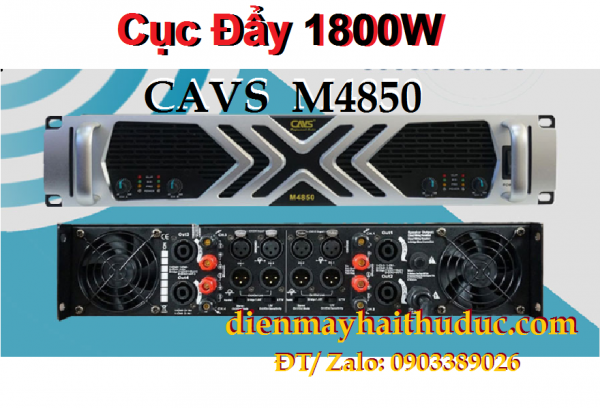 Cục đẩy công suất 3400W CAVS M4850 phát 4 volume cho 4 kênh