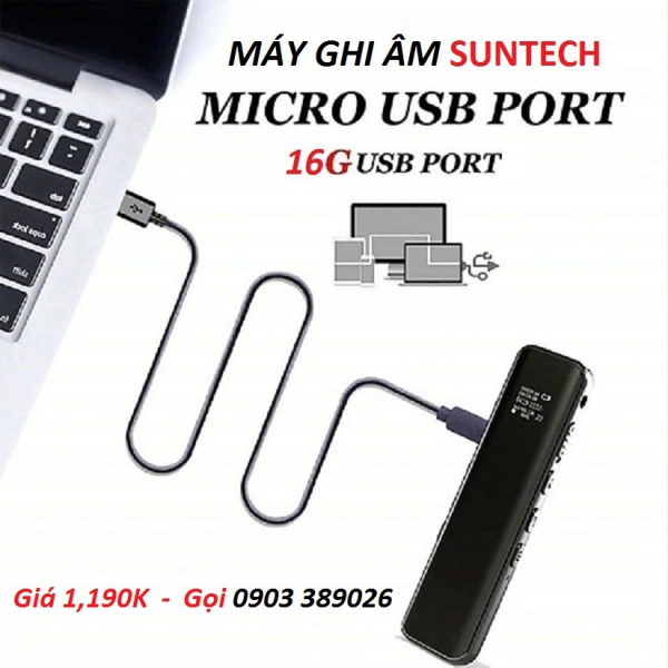 Máy ghi âm giá rẻ Suntech TS600 bộ nhớ đến 16Gb