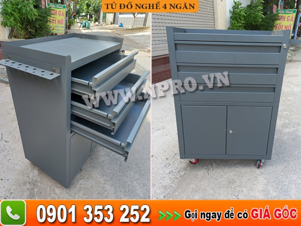 Tủ 4 ngăn chứa đồ nghề, tủ đựng linh kiện 4 ngăn