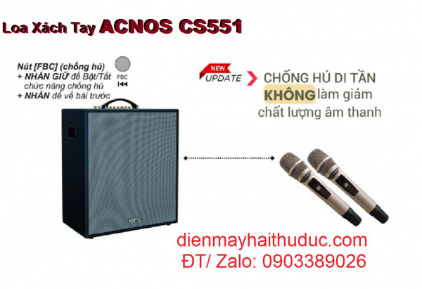 Loa xách tay Karaoke Acnos CS551 lớn nhất trong mẫu xách tay