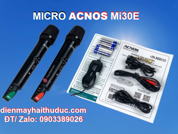 Micro không dây Acnos Mi30E hiện đại nhất trong các loại Mic hiện nay.