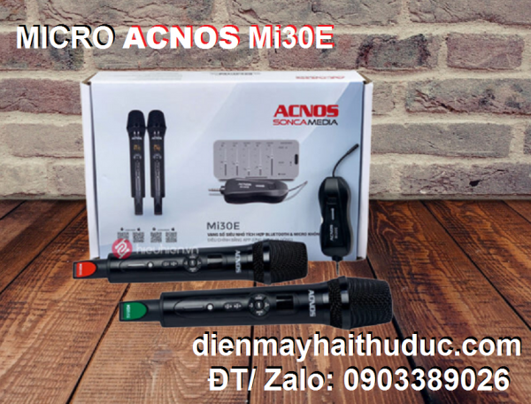 Micro không dây Acnos Mi30E hiện đại nhất trong các loại Mic hiện nay.