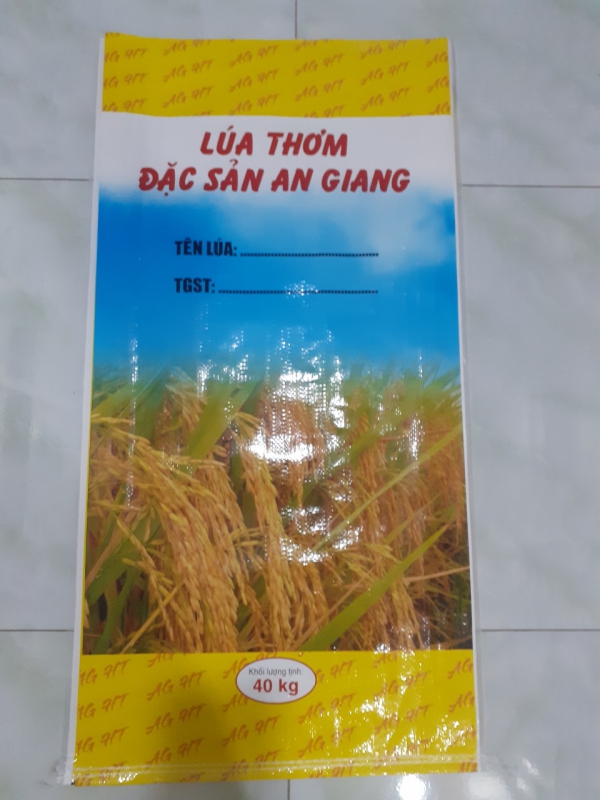 Bao lúa giống An Giang 40kg có sẵn, miễn phí trục in