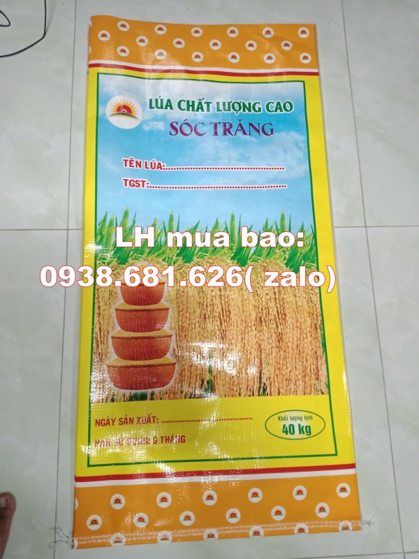 Boa lúa giống 40kg có sẵn túi nylong bên trong, bền, đẹp