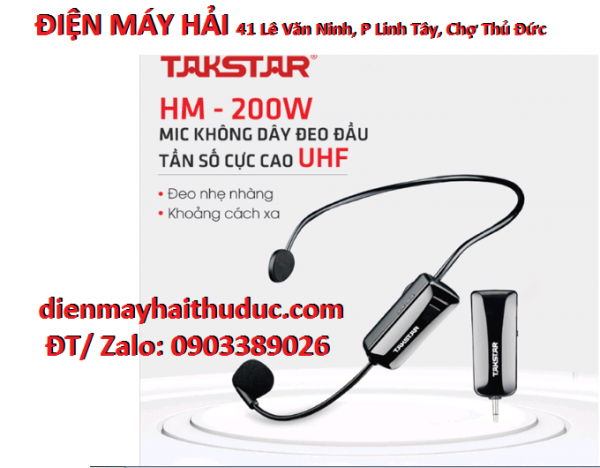 Micro không dây Takstar HM-200W dùng đeo tai choàng đầu