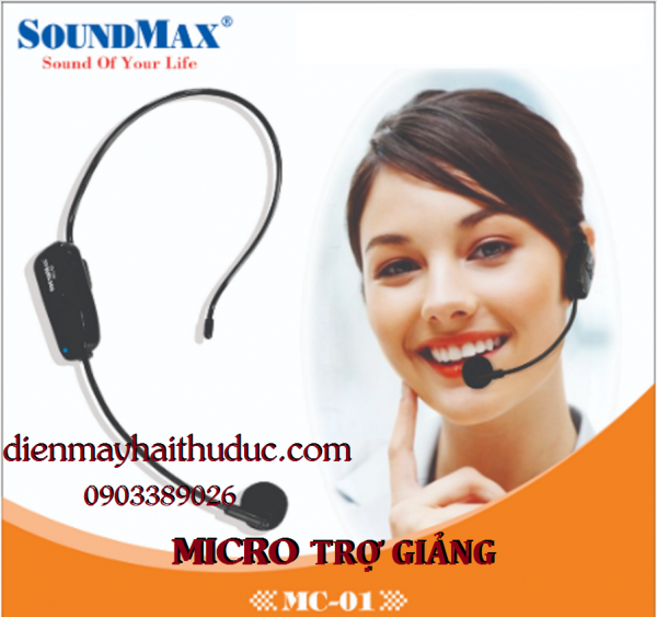 Micro mini SoundMax MC-01 dùng cài tai choàng đầu đều được