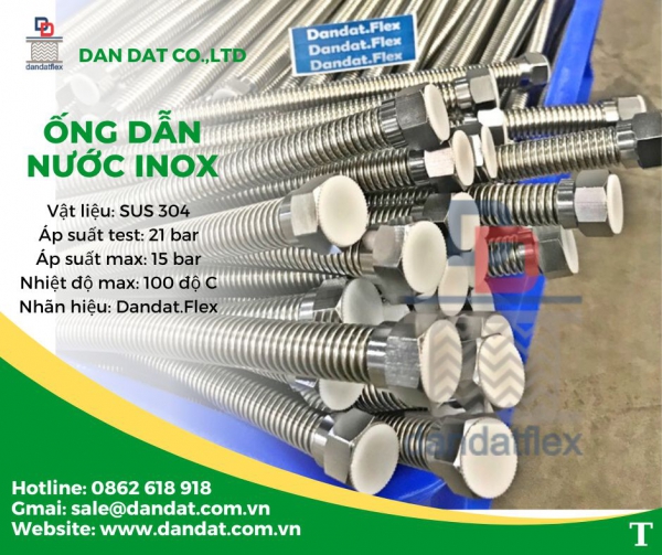 Dây cấp nước bình tắm nóng lạnh,dây dẫn nước inox, ống mềm cấp nước nóng