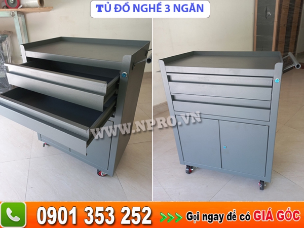 Tủ dụng cụ đồ nghề 3 ngăn 2 hộc ké