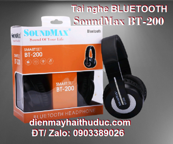 Tai nghe Bluetooth SoundMax BT-200 mẫu chòng đầu chính hãng