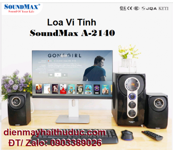 Loa vi tính SoundMax A-2140/2.1 công suất đạt 60Watt