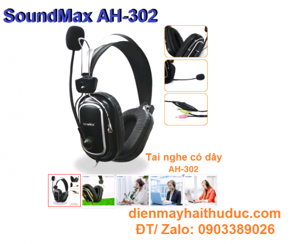 Tai nghe có dây SoundMax AH-302 chính hãng 100%