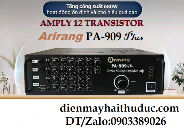 Amply Bluetooth Arirang PA-909 Plus hỗ trợ cổng Quang Audio