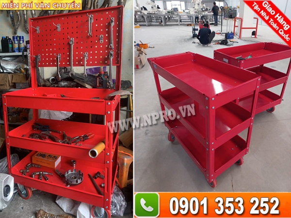 2 mẫu xe đẩy đựng đồ nghề 3 ngăn giá rẻ chất lượng