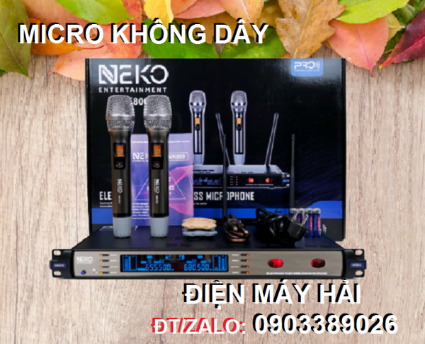 Micro không dây linh kiện bóng đèn Neko MK800 thiết kế mới của hãng Neko