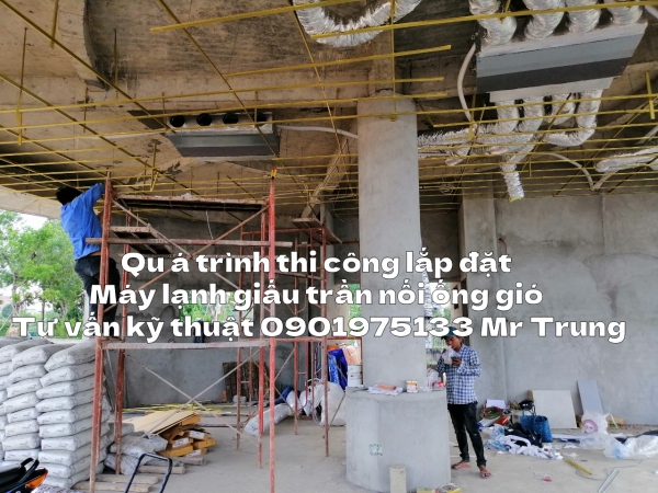 Thi công lắp đặt hệ thống ống đồng máy lạnh âm trần - giấu trần