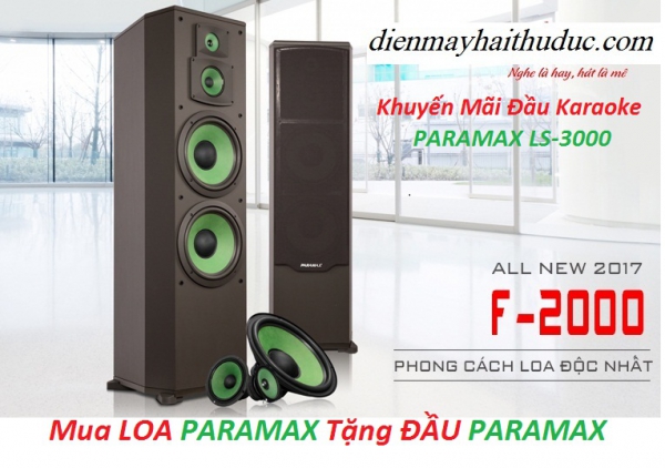 Loa Cột Đứng Paramax F-2000 khuyến mãi đầu DVD LS-3000