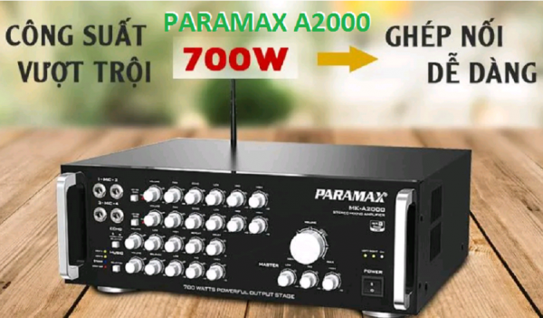 Amply Paramax MK-A2000 giảm giá thật 20% tại Điện Máy Hải Thủ Đức