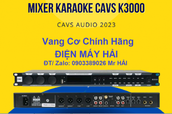 Vang cơ CAVS K3000 hỗ trợ Karaoke, Equalizer, nâng tiếng...