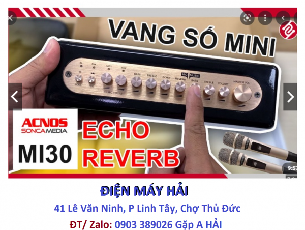 Bộ Micro không dây Acnos Mi30 kèm Vang cơ chính hãng