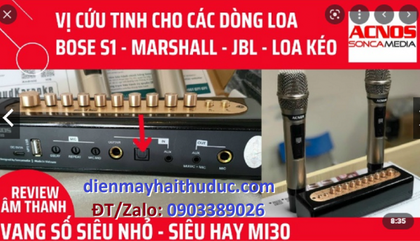 Bộ Micro không dây Acnos Mi30 kèm Vang cơ chính hãng