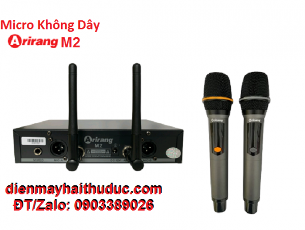 Micro không dây Arirang M2 bộ 2 cây tần số UHF