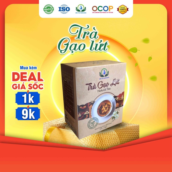 Combo 2 Hộp Trà Gạo Lứt Giảm Cân, Đậu Đen, Hoa Nhài, Cỏ Ngọt, Kỳ Tử, Đậu Đỏ, Lá Nếp Hộp 30 Túi Lọc - Siêu Thị Thiên Nhiên