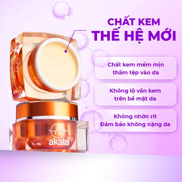 Kem Nám - Tàn Nhang - Đồi Mồi - Chống Lão Hoá, Trắng Da akala 30 gram (Tế Bào Mầm Tái Sinh & Collagen Peptide)