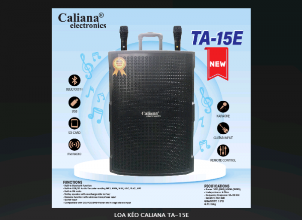 Loa kéo Caliana TA-15E dòng hay nhất của Model Caliana thùng gỗ