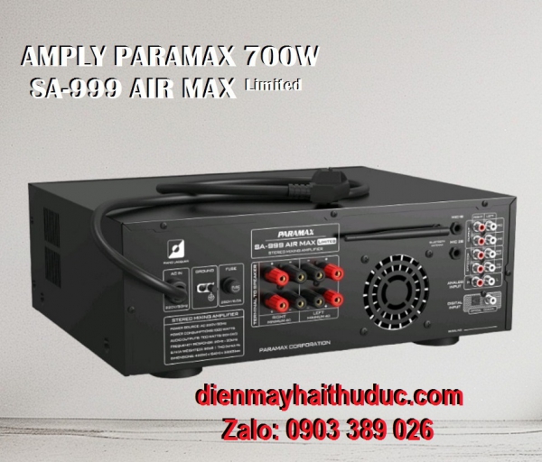 Amply Paramax SA-999 Air MAX Limited công suất đỉnh 700W