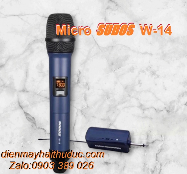 Micro không dây SuBos W-14 loại 1 tay mic hát rất hay