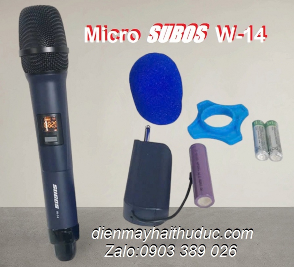 Micro không dây SuBos W-14 loại 1 tay mic hát rất hay