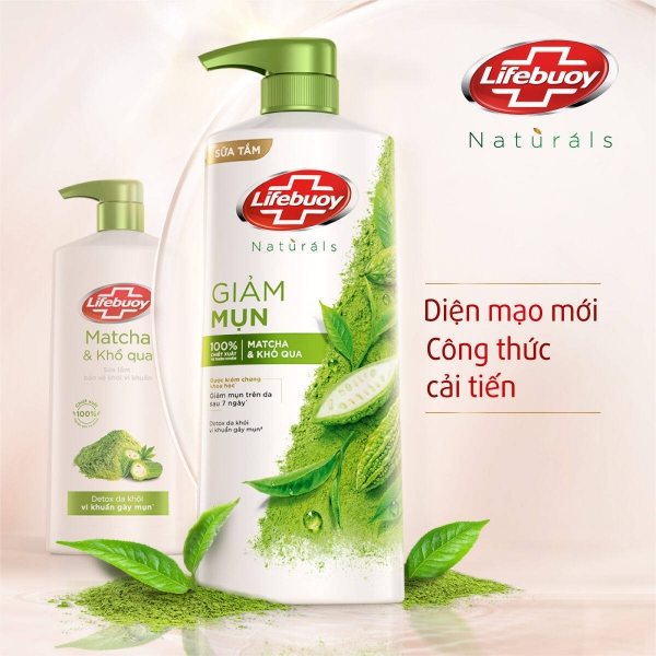 Sữa Tắm Lifebuoy Detox Diệt Khuẩn 800G chiết xuất từ thiên nhiên ngừa mùi cơ thể và sạch sâu khỏi bụi mịn (Chai) (bao bì tùy lô nhập hàng)