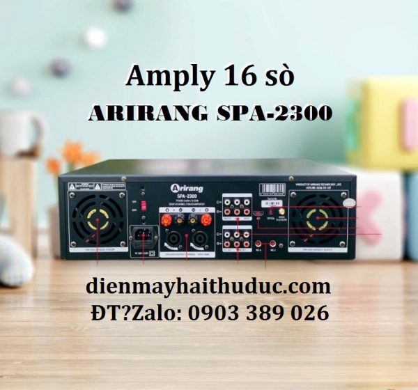 Amply Arirang SPA-2300 thiết kế 16 con công suất đạt 800W