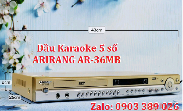 Đầu karaoke 5 số Arirang AR-36MB dòng New model của hãng