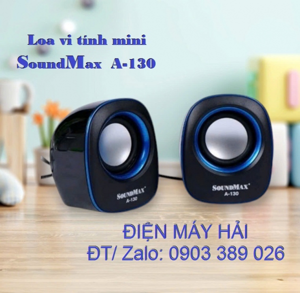 Loa vi tính mini Soundmax A-130 thích hợp cho diện tích vừa và nhỏ