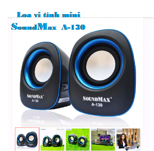 Loa vi tính mini Soundmax A-130 thích hợp cho diện tích vừa và nhỏ