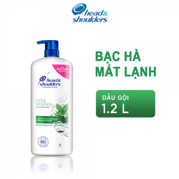 Combo 2 Chai Dầu Gội Head & Shoulders Bạc Hà Mát Lạnh - Sạch Gàu, Giảm Ngứa Da Đầu (1200ml)