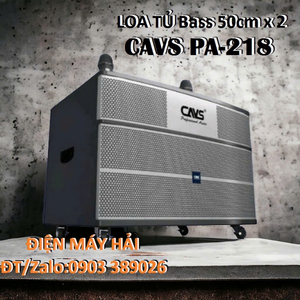 Loa tủ công suất lớn CAVS PA-218 thiết kế Bass 50cm x 2