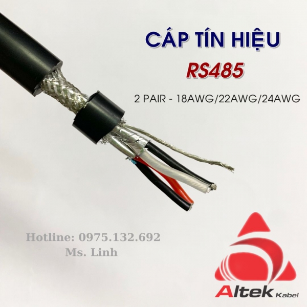 Cáp tín hiệu RS 485 2 Pair Altek Kabel