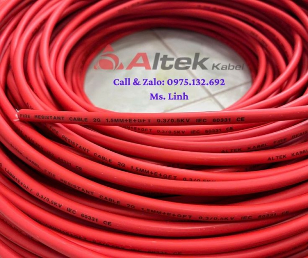 Cáp Chống Cháy Chống Nhiễu 2x1.5mm2 Altek Kabel